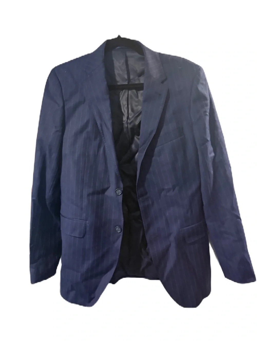 Navy Pinstripe Men's suit slim fit 30